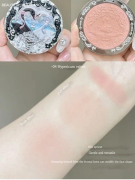Róż do policzków Flower Knows Swan Ballet Series Swan Embossed Blush 5g Trw