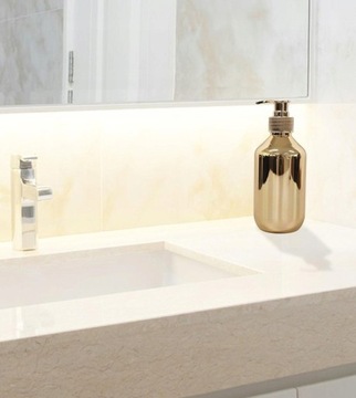 Дозатор для кухонного мыла, жидкость для мытья посуды Золотой контейнер 300 мл LOFT