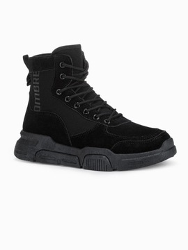Buty męskie sneakersy za kostkę T348 czarne 43