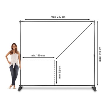Регулируемая баннерная стена 240х240см.