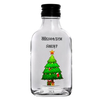 BUTELKI PIERSIÓWKI 100 ml z nadrukiem 10SZT.