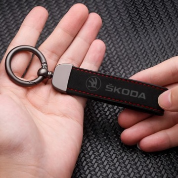 КОЖАНЫЙ БРЕЛОК ДЛЯ КЛЮЧА SKODA ПРЕМИУМ Автомобильный брелок с ЛОГОТИПОМ