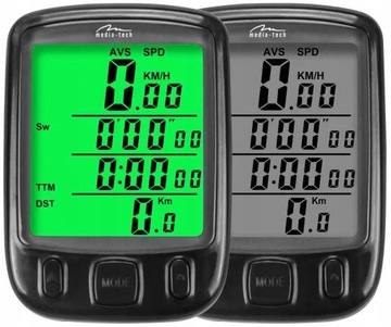 LICZNIK ROWEROWY WODOODPORNY LCD PRĘDKOŚCIOMIERZ 27 FUNKCJI