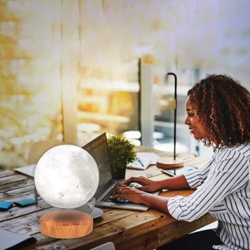 МАГНИТНАЯ ЛЕВИТАЦИЯ RGB LED ЛУННЫЙ СВЕТ 16 ЦВЕТОВ С ОСНОВАНИЕМ