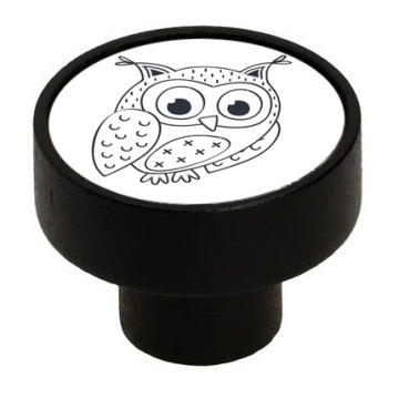 МЕБЕЛЬНАЯ РУЧКА GD08 ДЕРЕВЯННАЯ ЧЕРНАЯ СОВА V108