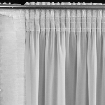 Классическая штора из воздушной шифоновой ленты Луиза 140х270. Свободу Трочеку!