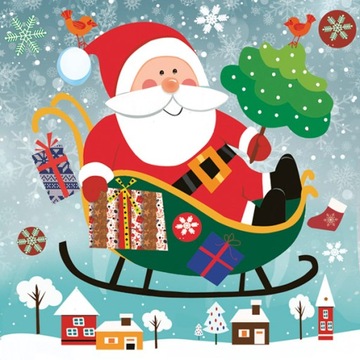 БУМАЖНЫЕ САЛФЕТКИ РОЖДЕСТВЕНСКАЯ Елочка 20 шт.