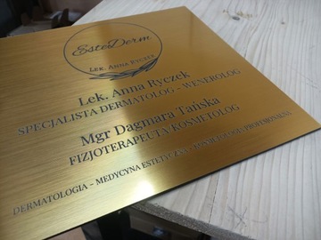 Tabliczka szyld reklama na drzwi, grawer