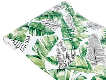 Самоклеящиеся обои из шпона ЛИСТЬЯ Узор Рулон 2м Ремонт мебели Шкафы Полки