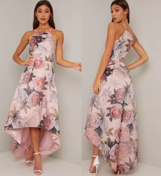 CHI CHI LONDON sukienka kwiaty różowa maxi 44 46