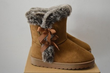 Buty ocieplane półśnieżne zapinane r.38