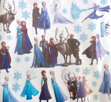 NAKLEJKA ŚCIENNA DO POKOJU DZIECIĘCEGO FROZEN KRAINA LODU ELSA OLAF