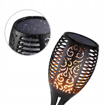 Садовый декоративный фонарь с солнечным светом и пламенем, 2 шт.