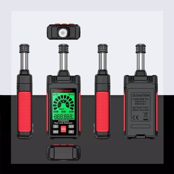 DETEKTOR WYCIEKÓW GAZU DŁUGA TELESKOPOWA SONDA METAN PROPAN BUTAN CO ALARM