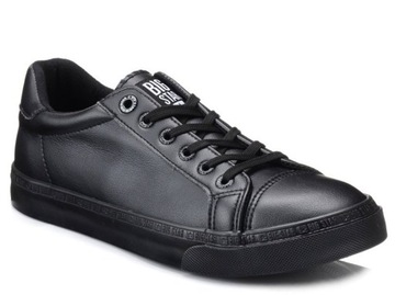 Trampki męskie Big Star HH174035 czarne ekoskóra niskie sznurowane 41
