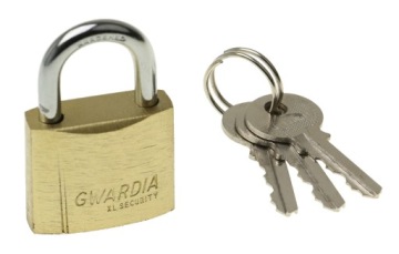 KŁÓDKA MOSIĘŻNA GWARDIA 30 mm HARTOWANY PAŁĄK