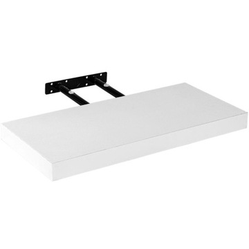 Półka wisząca ścienna pływająca Biała Matowa 110x3,8x23,5 cm