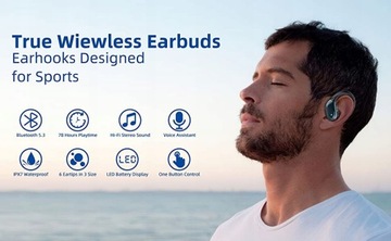 2022 bezprzewodowe słuchawki douszne Bluetooth 5.2