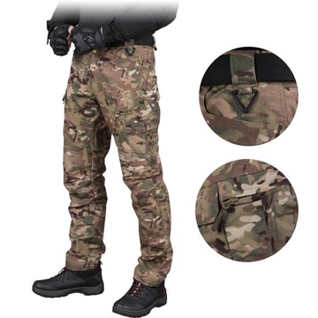 Spodnie męskie BOJÓWKI TAKTYCZNE MORO wojskowe militarne robocze r. 2XL