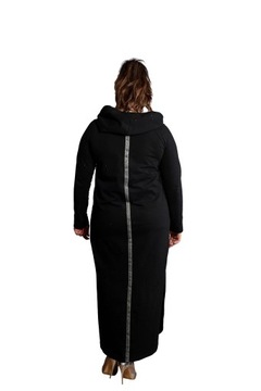 Sukienka -Płaszcz długa czarna NICE r.58 Plus size