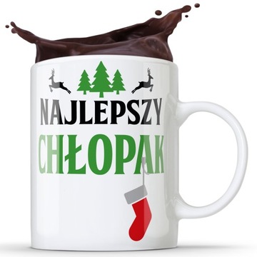 KUBEK ŚWIĄTECZNY DLA CHŁOPAKA NAJLEPSZY CHŁOPAK PREZENT NA GWIAZDKE