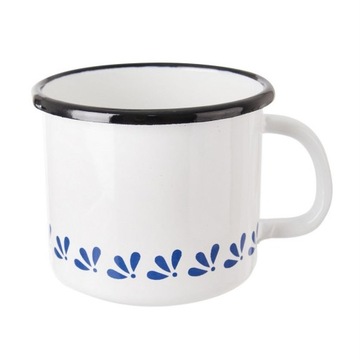 Kubek garnek emaliowany retro 10 cm 0,7L