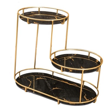 Cosmetic decorative tray on three levels