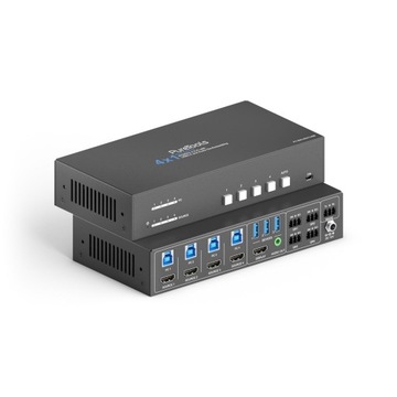 PureTools PT-SW-HD41USB przełącznik HDMI 4x1 USB 3.2 4K 18Gbps z KVM