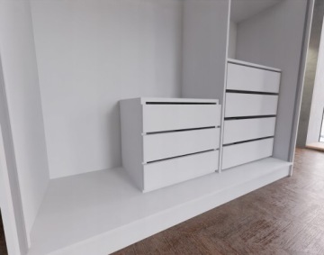 Шкаф WERSSO 3D 250 x 250 БЕЛЫЙ для спальни