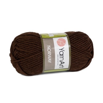 100g włóczka gruby akryl YarnArt Norway brąz 217