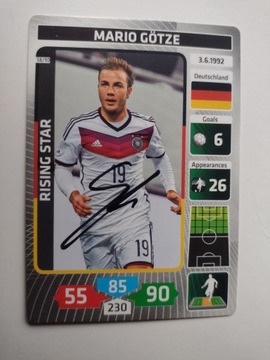 Karta panini autograf Niemcy Brasil 2014 Mario Gotze Fussbalstars
