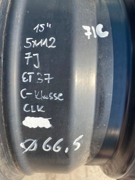 DISK OCELOVÝ MERCEDES 5X112 15'' ET37 7J