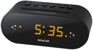 RADIOBUDZIK Sencor SRC1100B ZEGAR BUDZIK RADIO LCD