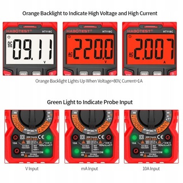 HABOTEST HT118C Цифровой мультиметр Ручной диапазон