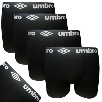 Majtki bokserki męskie bawełniane UMBRO czarne rozmiar L 4-pak