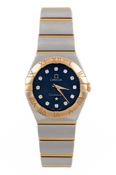 Omega Constellation blue diamond dial steel/red gold 123.20.24.60.53.001