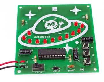 AVTEDU632 UFOledek - 7 efektów świetlnych - zestaw do nauki lutowania