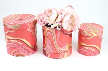 Flower box na kwiaty 3szt czerwony P369
