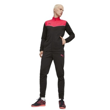 PUMA DRES MĘSKI KOMPLETNY INDIVIDUAL IRISE TRACKSUIT CZARNY/CZERWONY r.L