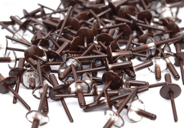 ЦВЕТНЫЕ ЗАКЛЕПКИ ШИРОКИЕ 4,8Х16 КОРИЧНЕВЫЕ RAL8017 100шт.