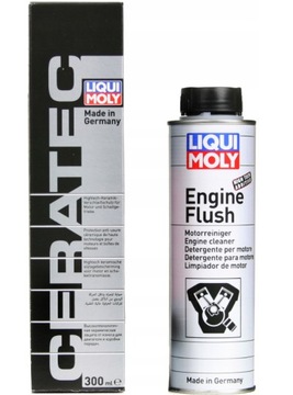 ZESTAW LIQUI MOLY CERATEC 300ml + PŁUKANKA SILNIKA ENGINE FLUSH 300ml