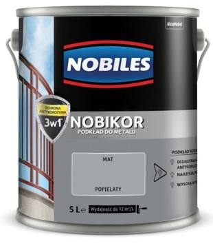 FARBA PODKŁADOWA NOBILES NOBIKOR- popielata, 5l