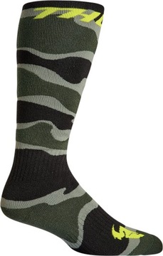 SKARPETY DZIECIĘCE ENDURO THOR YOUTH MX CAMO GREEN/ACID 32-39 (1-6)