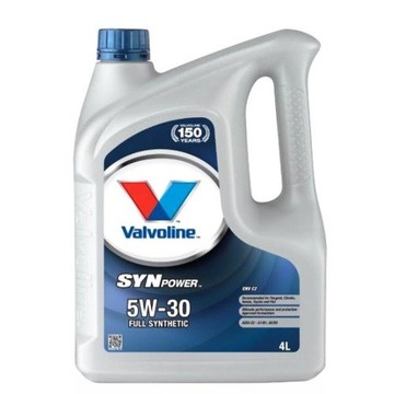 VALVOLINE SYNPOWER ENV C2 5W-30 4L - Certyfikat