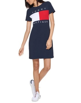 Tommy Hilfiger dámske šaty Flag Dress modré XL