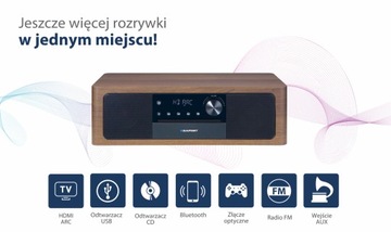 СТЕРЕОСИСТЕМА Blaupunkt MS22BT HDMI BLUETOOTH CD USB FM РАДИО САУНДБАР ДИСТАНЦИОННЫЙ