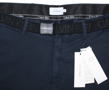 Calvin Klein -męskie spodenki z paskiem K10K107758 oryginalne granatowe W42