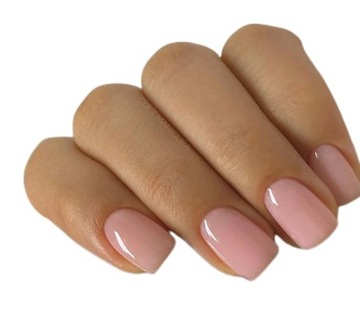 PAZNOKCIE SZTUCZNE TIPSY SHORT SQUARE NUDE KWADRAT SAMOPRZYLEPNE 24SZT