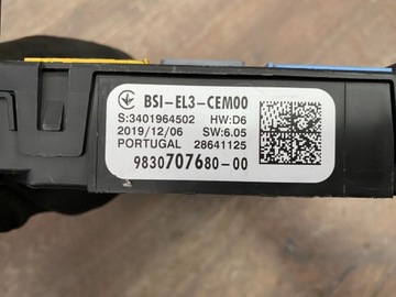 OPEL CORSA F БЛОК ПРЕДОХРАНИТЕЛЕЙ BSI МОДУЛЬ 9830707680 ОРИГИНАЛ