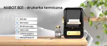 Красный термопринтер NIIMBOT B21 + рулон